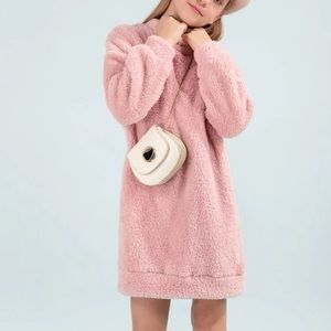 SHEIN Sherpa knee length mockneck dress 11/12